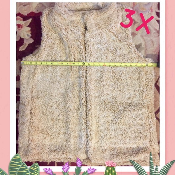 ‼️PLUS SIZE‼️LAST 1🌸PLUS SIZE VANILLA SHERPA VEST - Picture 8 of 8